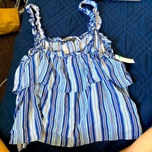 Sleeveless striped top